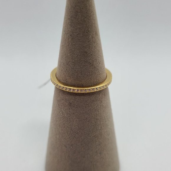 Gold Plated Eternity or Infinity Ring with CZs, Size 6 - Picture 1 of 3